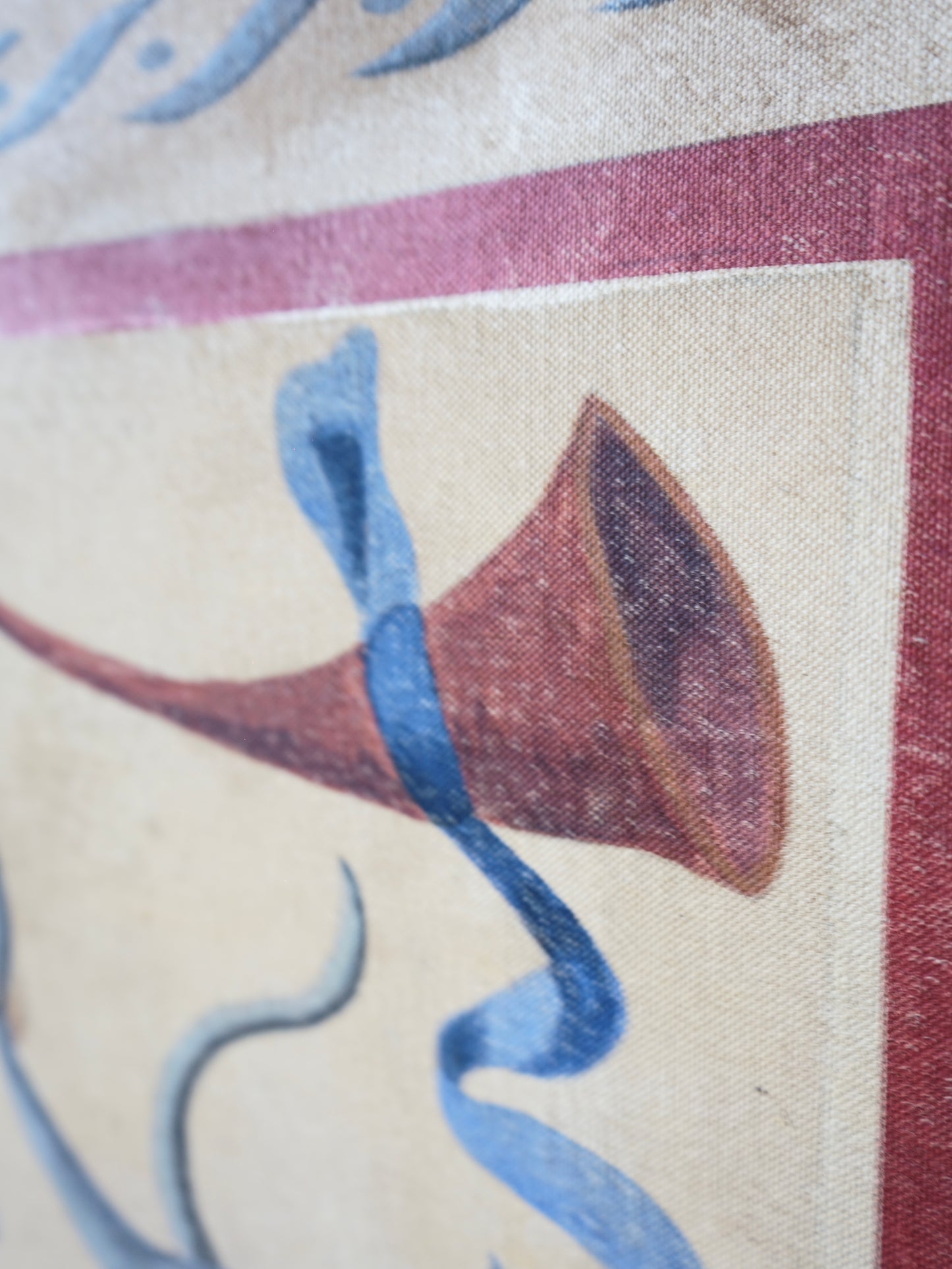 Huile sur toile à décor de grotesque