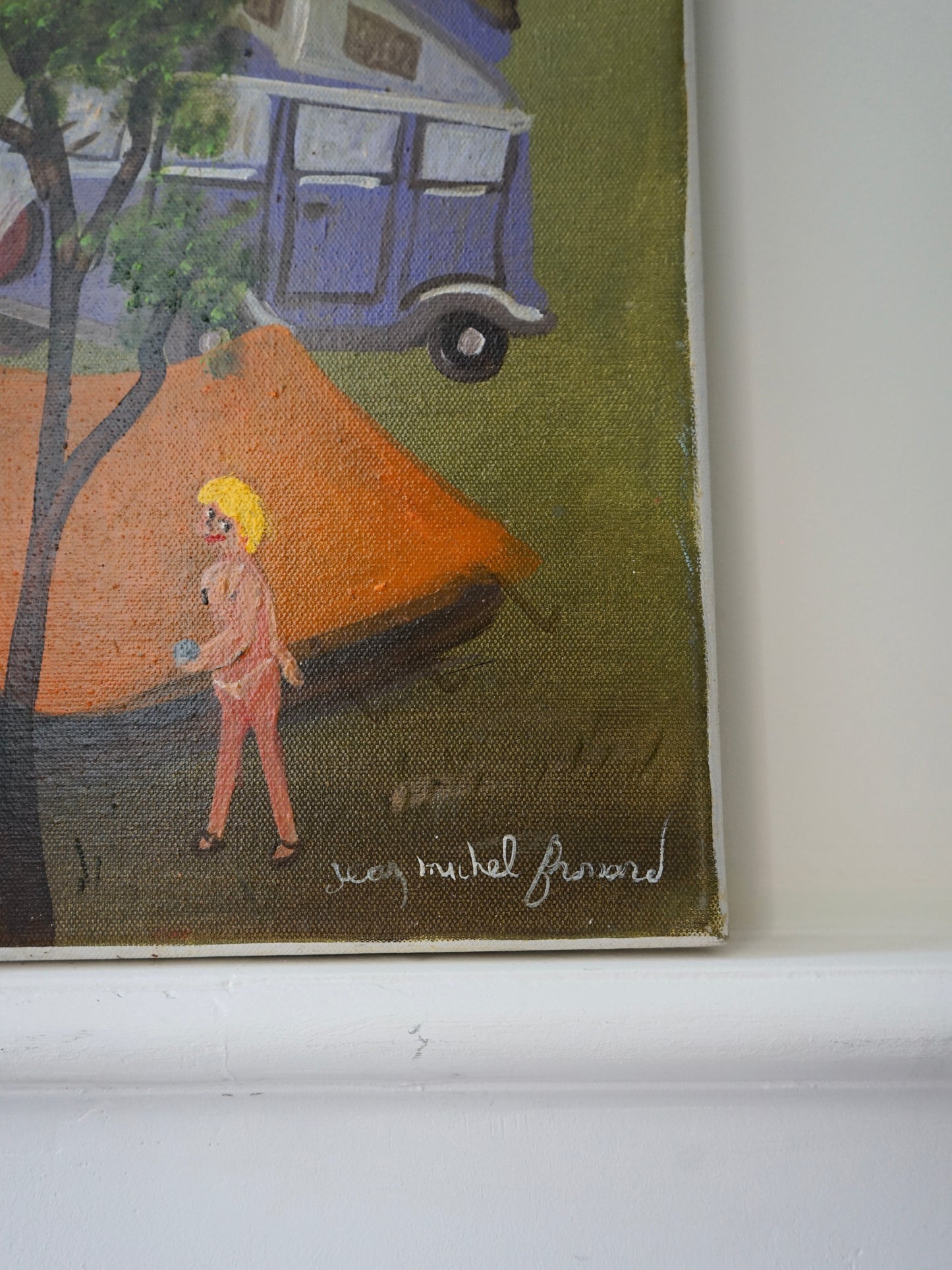 "Aux petits cui-cuis enchantés" Peinture Naïve