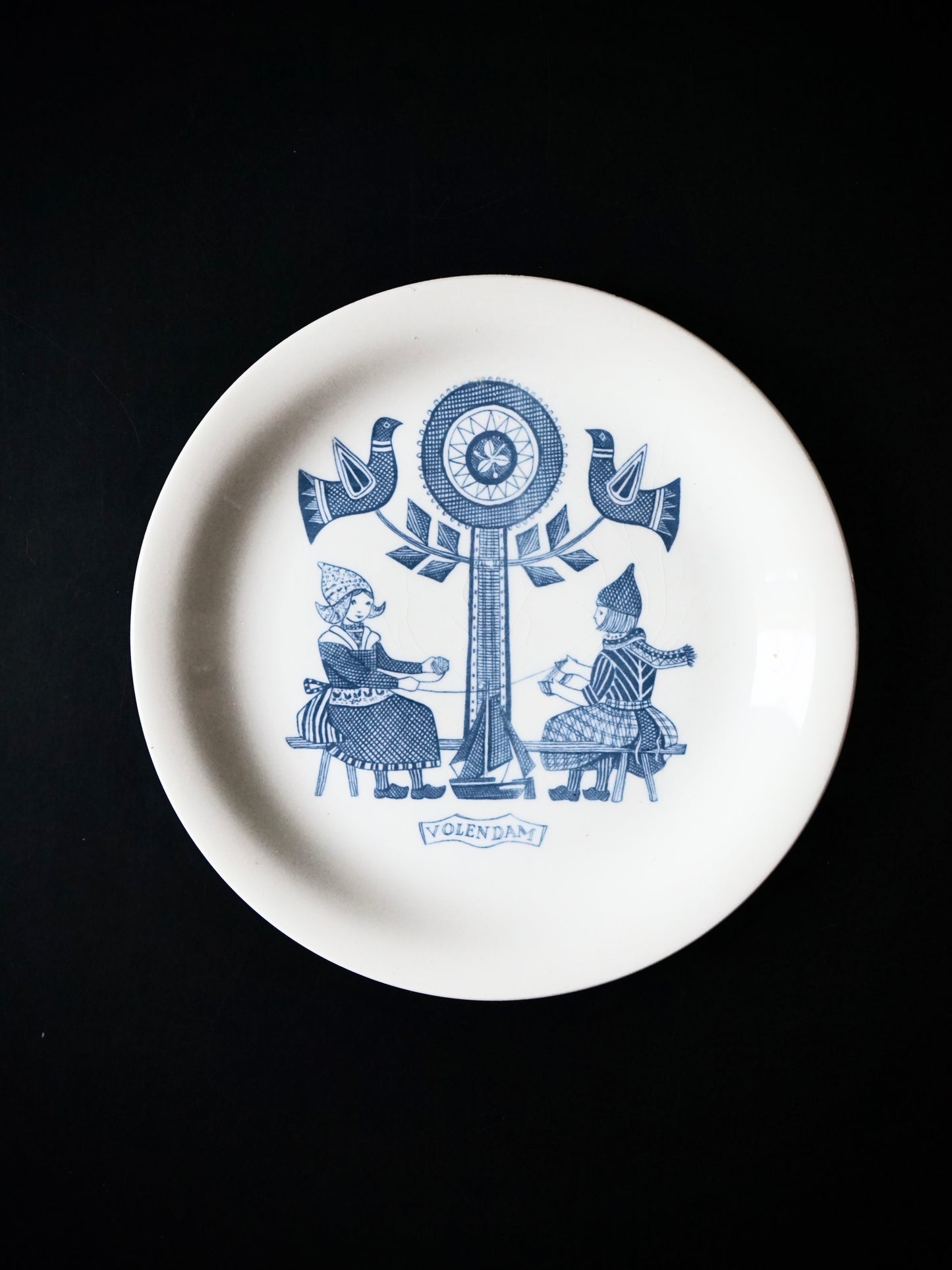 Lot de 5 assiettes vintage en porcelaine Royal Sphinx Maastricht.