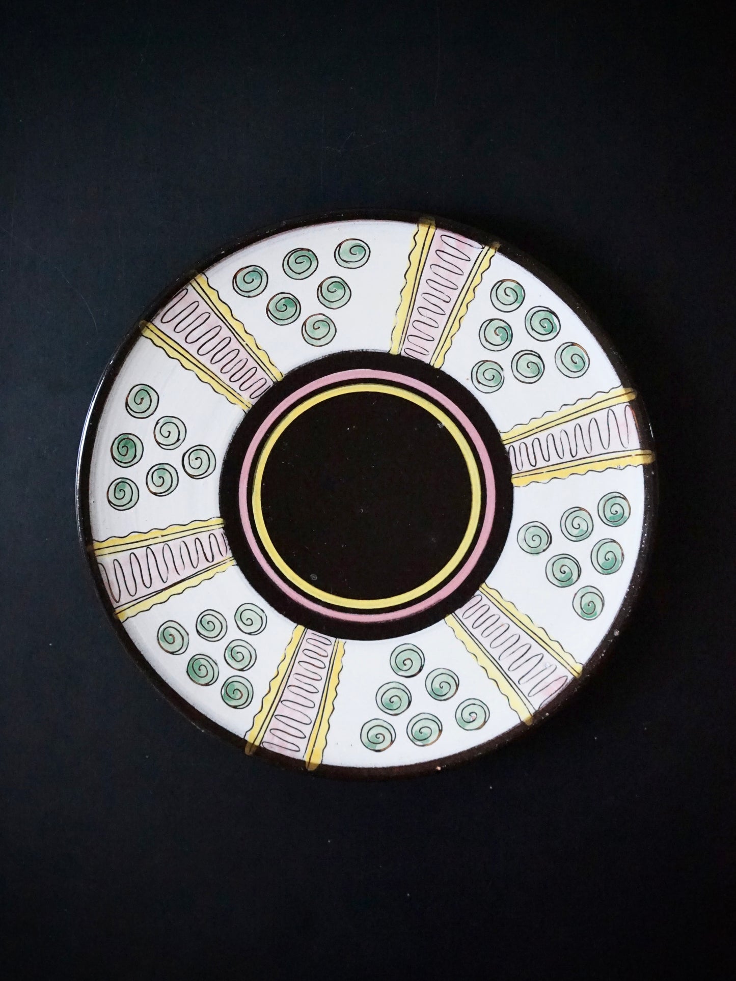 Lot de 6 assiettes décoratives de la manufacturre d'Heimberg en Suisse, années 50.