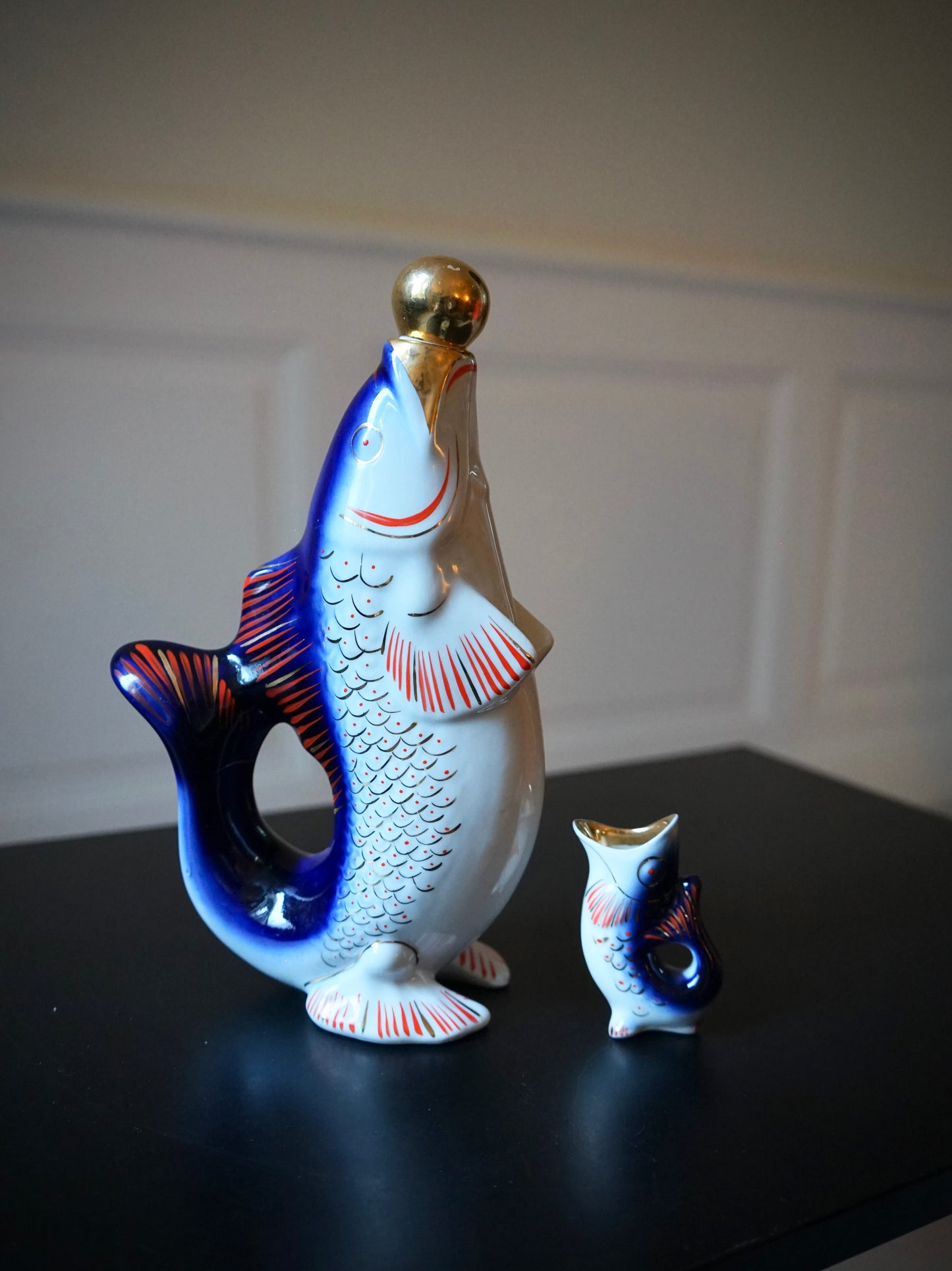 Service à vodka en porcelaine, URSS années 70.