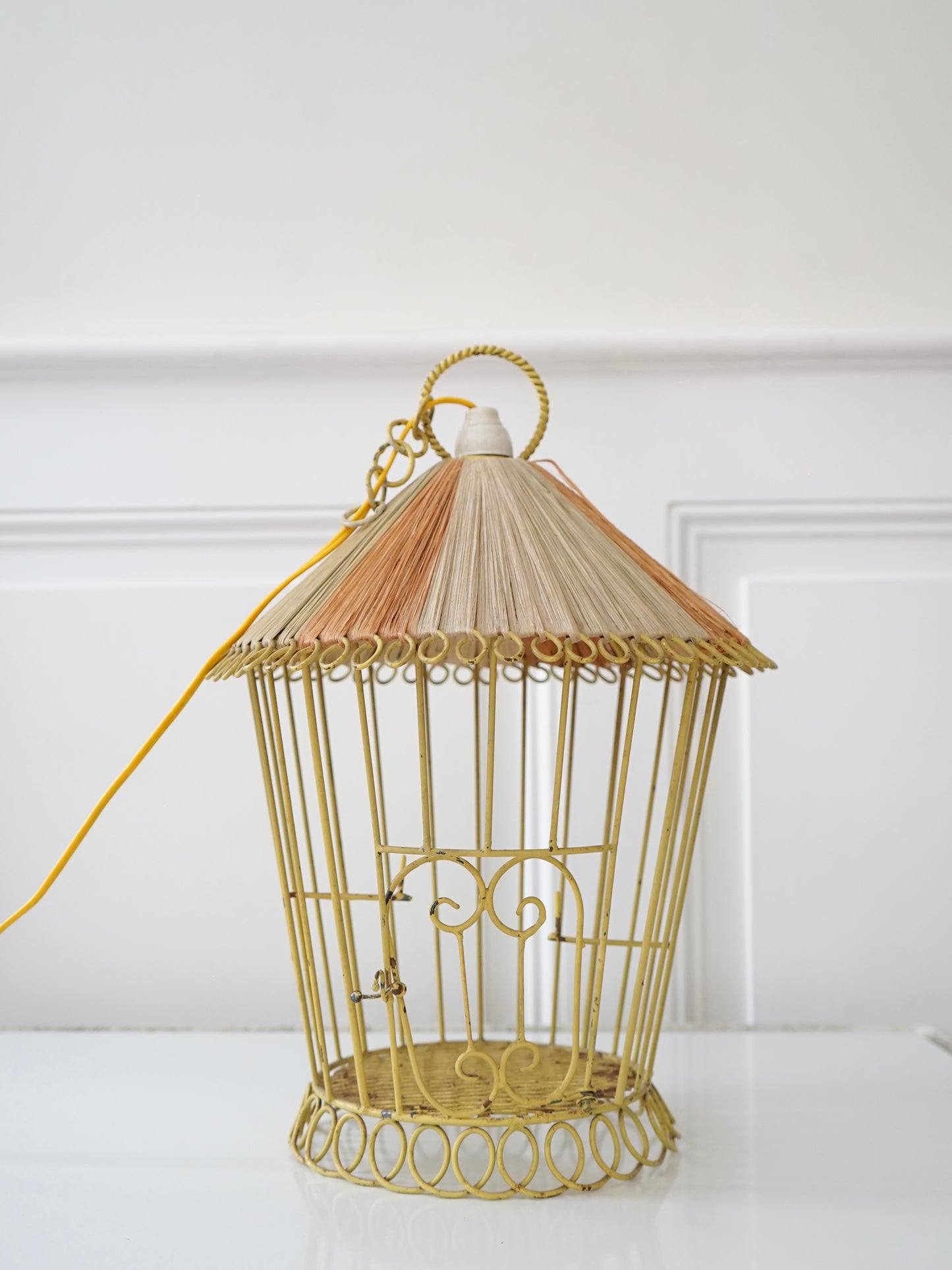 Lampe cage à oiseaux