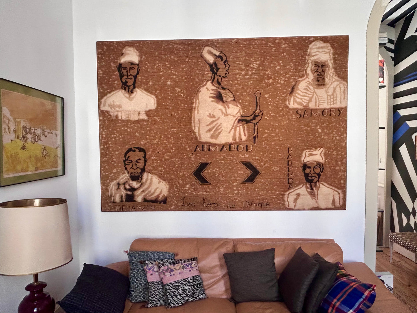 Grand pochoir " Les Héros de l'Afrique"