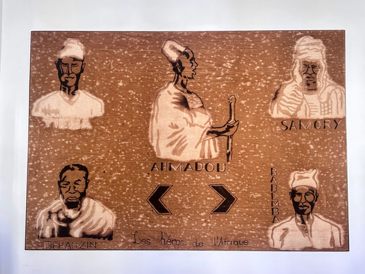 Grand pochoir " Les Héros de l'Afrique"