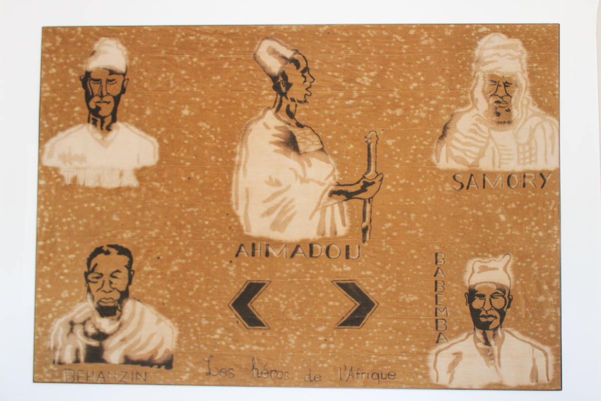 Grand pochoir " Les Héros de l'Afrique"